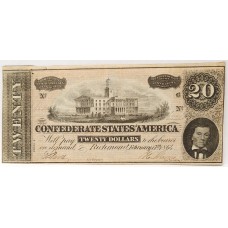 UNITED STATES OF AMERICA 1864 . TWENTY 20 DOLLARS BANKNOTE